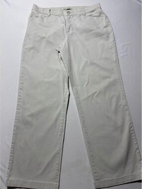 Lee Relaxed Straight Leg White Pants Size 14 Short, Comfy,